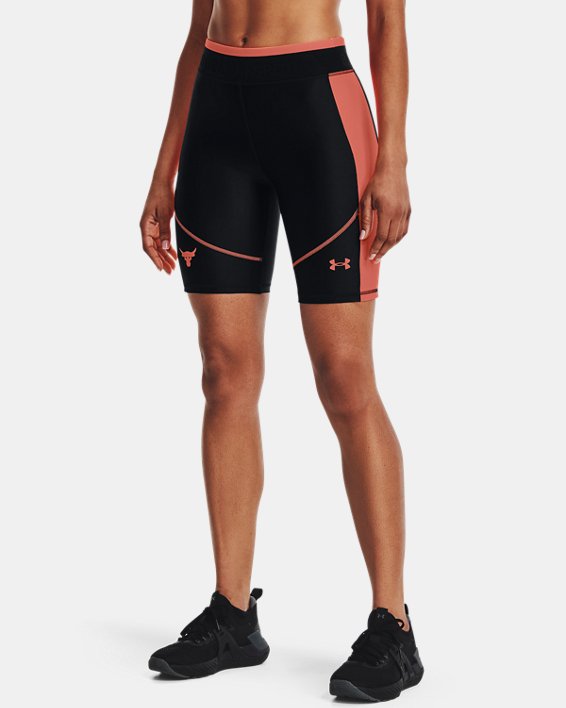 Women's Project Rock HeatGear® Bike Shorts, Black, pdpMainDesktop image number 0